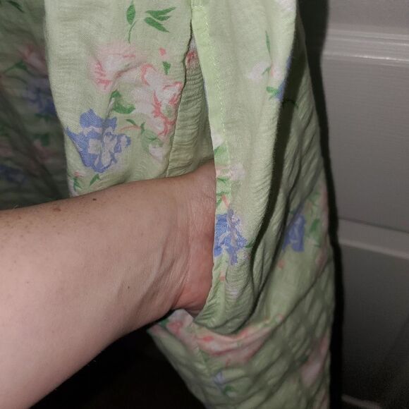 VMTAGE MOON BEANS MINT GREEN FLORAL PRINT NIGHT GOWN SIZE SMALL - Picture 4 of 7